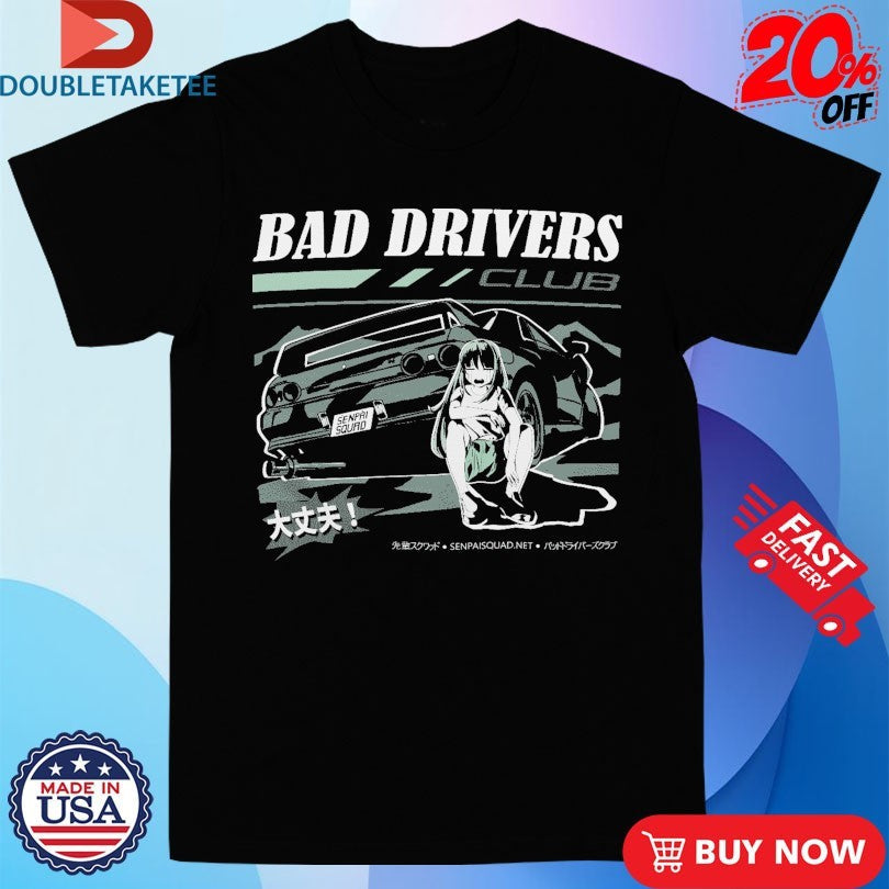 Official Bad Drivers Club R32 Crying Anime Waifu Shirts Unisex , , , Long Sleeve Tee