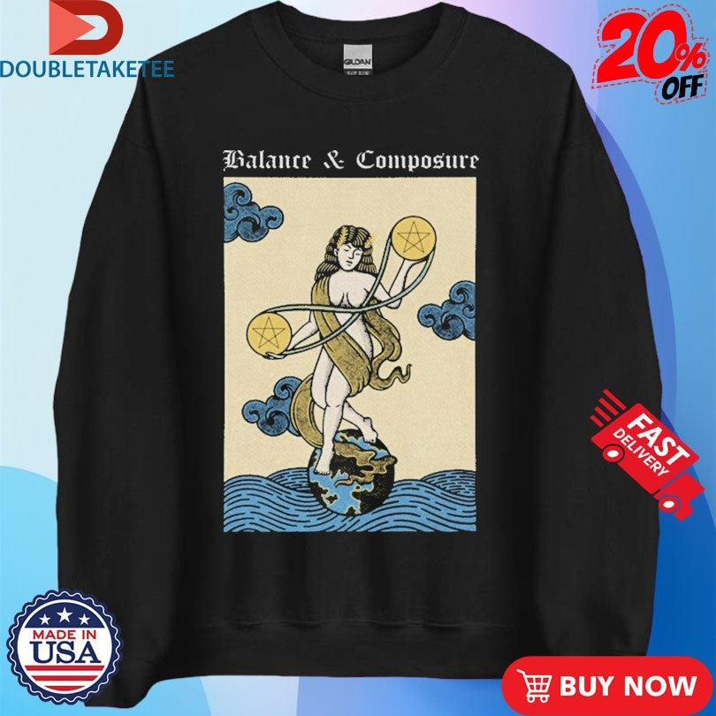 Official Balance And Composure Tarot Card World Shirts Unisex , , , Long Sleeve Tee