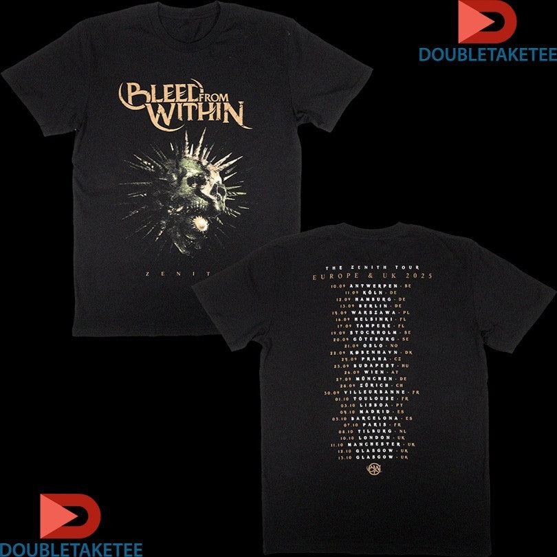 Official Bleed From Within Zenith EU &amp; UK Tour 2025 Shirts Unisex , , , Long Sleeve Tee