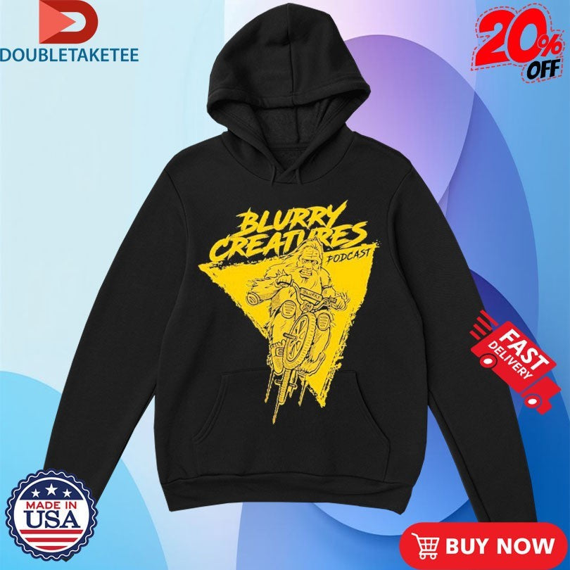 Official Blurry Creatures Podcast Motor Bigfoot Shirts Unisex , , , Long Sleeve Tee