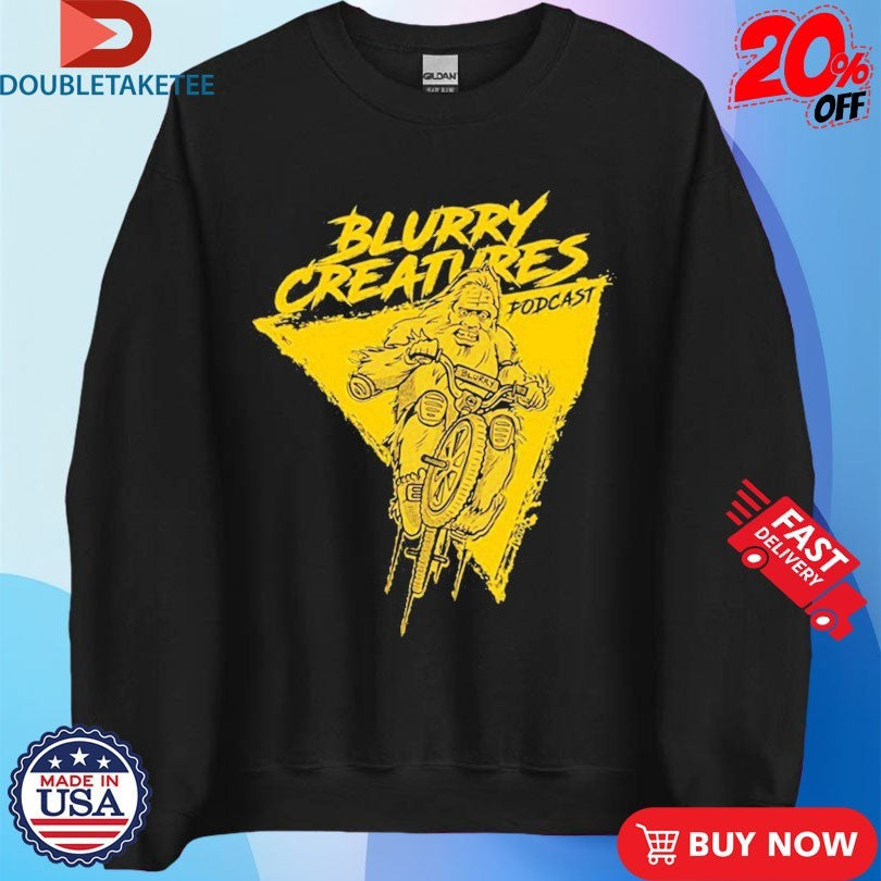 Official Blurry Creatures Podcast Motor Bigfoot Shirts Unisex , , , Long Sleeve Tee