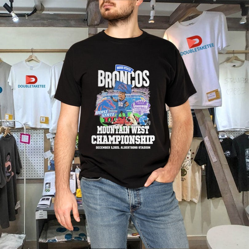 Official Boise State Broncos Victory UNLV Rebels Mountain West Conference Champions 2025 Mascot Flag Shirts