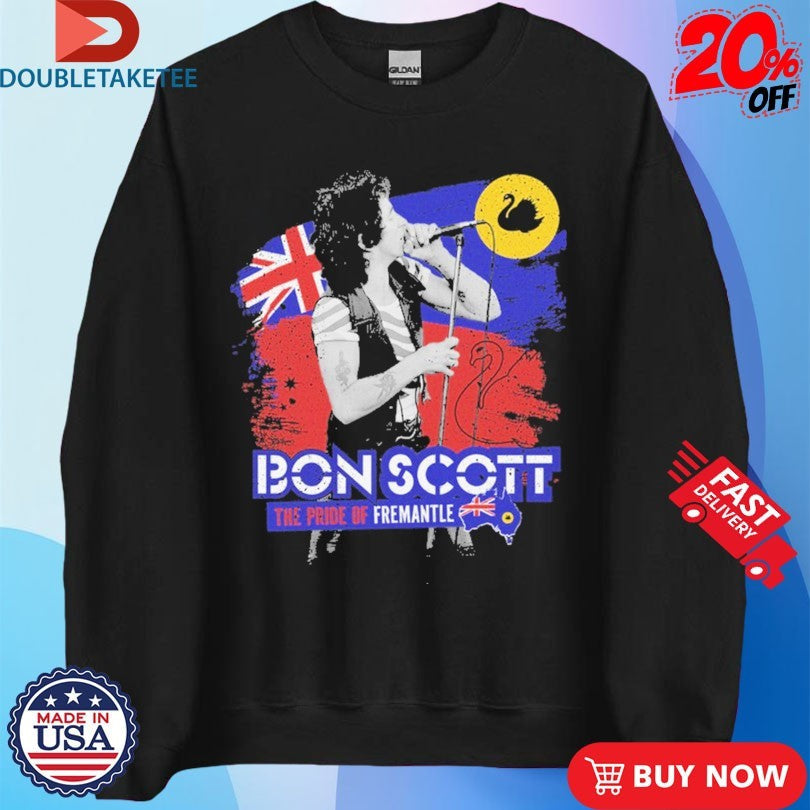 Official Bon Scott The Pride Of Fremantle UK Flag Shirts Unisex , , , Long Sleeve Tee
