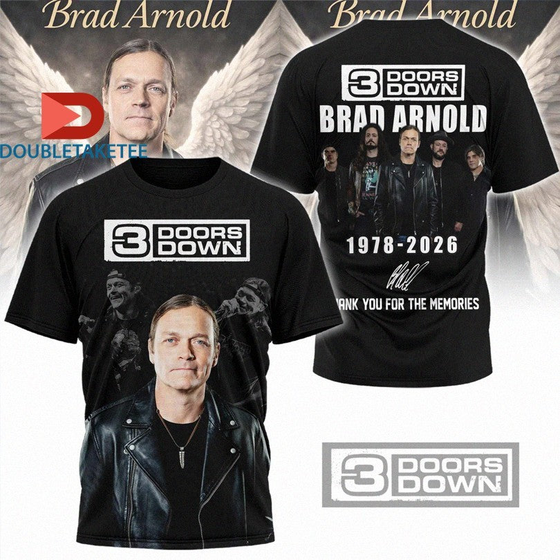 Official Brad Arnold 3 Doors Down 1978-2026 Thank You For The Memories Shirts Unisex , , , Long Sleeve Tee