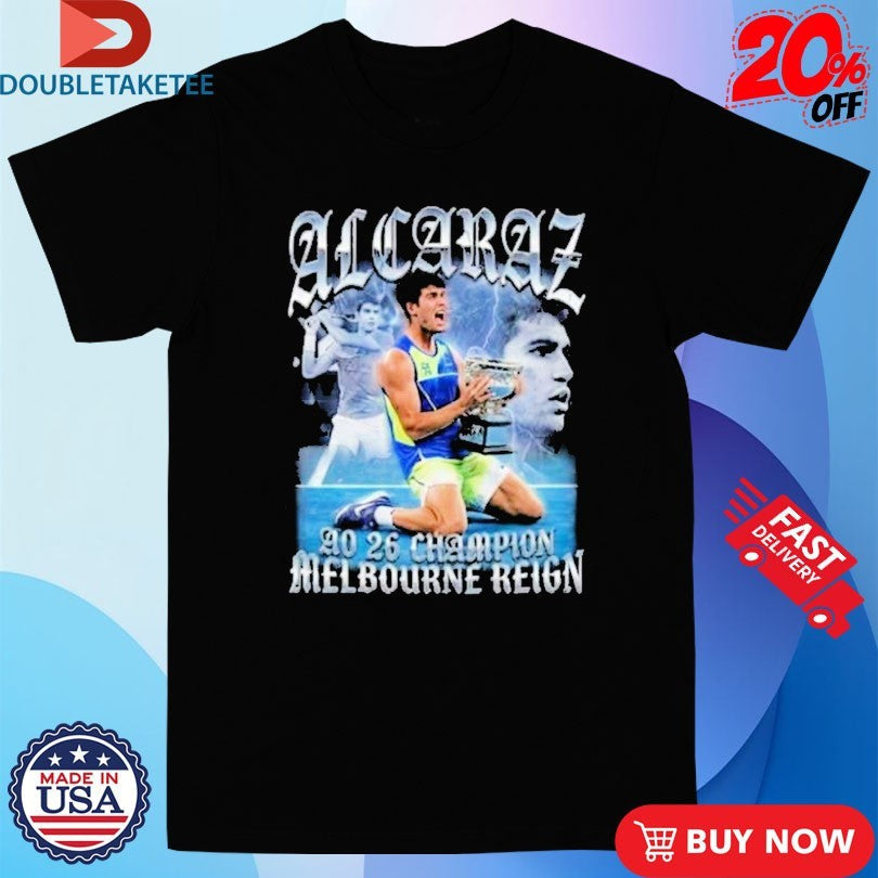 Official Carlos Alcaraz Top 1 World Tennis Player Australian Open 2026 Champion Career Grand Slam Completion Shirts
