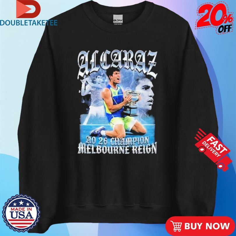 Official Carlos Alcaraz Top 1 World Tennis Player Australian Open 2026 Champion Career Grand Slam Completion Shirts