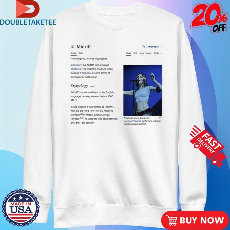 Official Caroline Polachek Midriff Wikipediated Shirts Unisex , , , Long Sleeve Tee