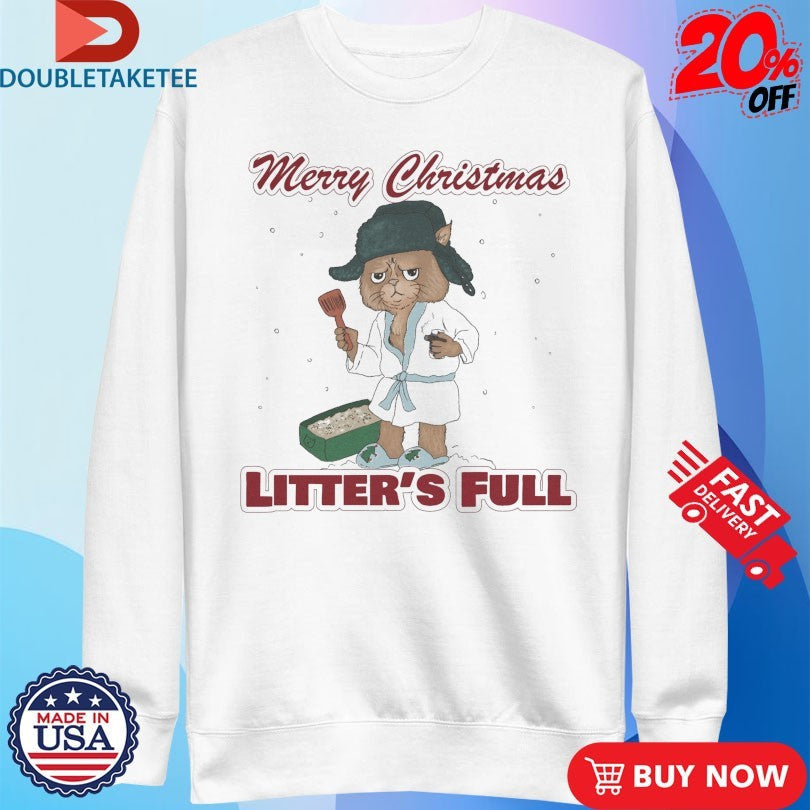 Official Cat Merry Christmas Litter’s Full Shirts Unisex , , , Long Sleeve Tee
