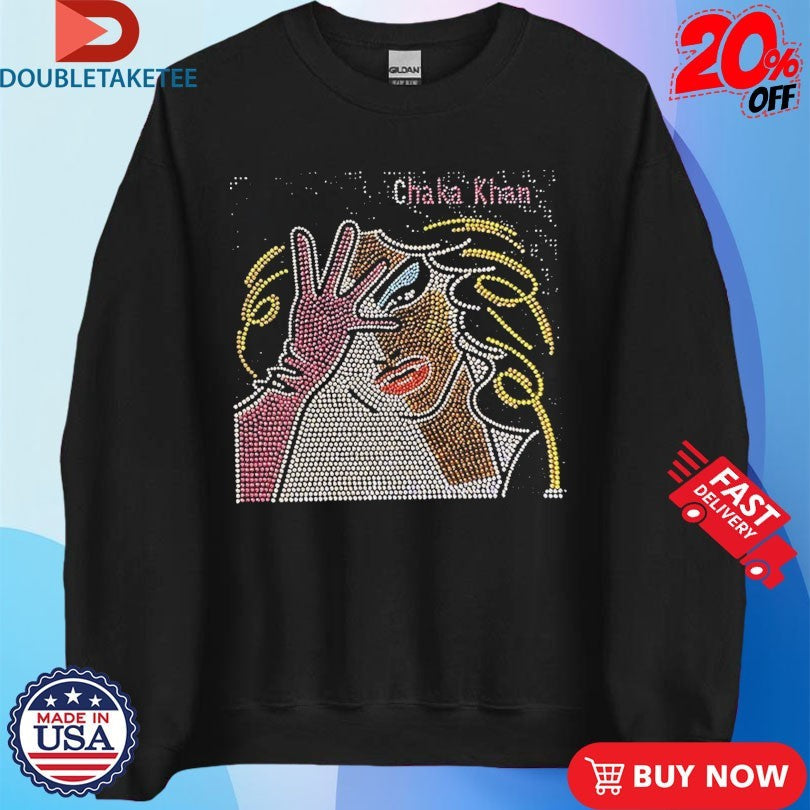 Official Chaka Khan Illustration Blinged Out Shirts Unisex , , , Long Sleeve Tee