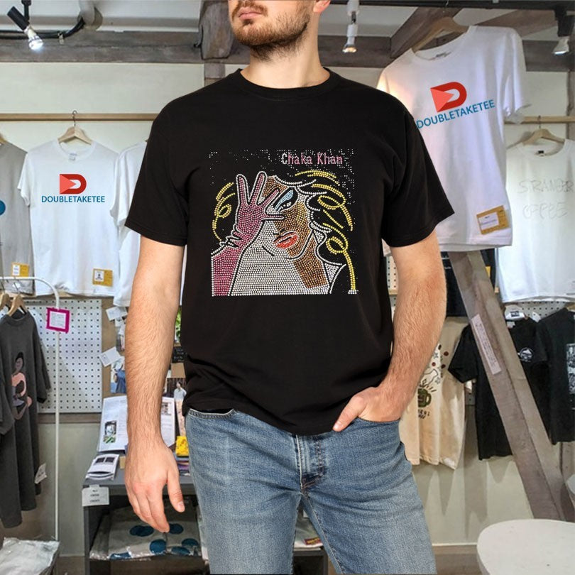 Official Chaka Khan Illustration Blinged Out Shirts Unisex , , , Long Sleeve Tee