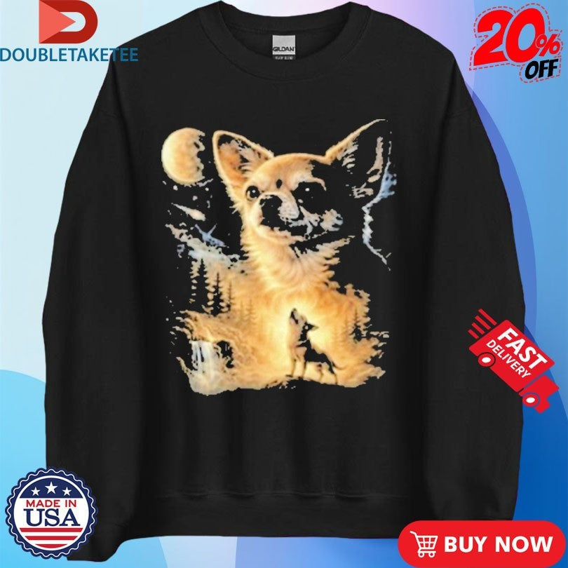 Official Chihuahua Howling To The Moon Shirts Unisex , , , Long Sleeve Tee