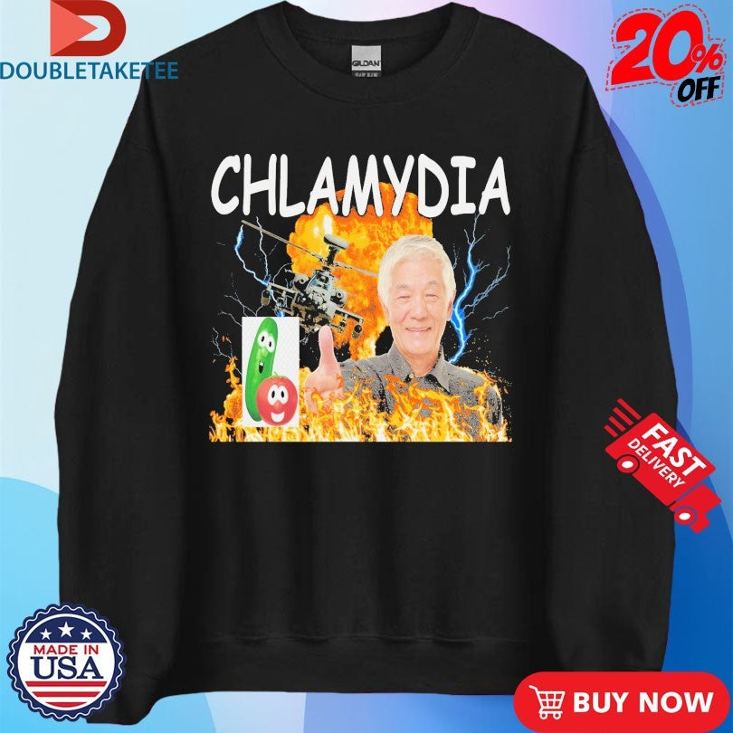 Official Chlamydia Flames Thumb Shirts Unisex , , , Long Sleeve Tee