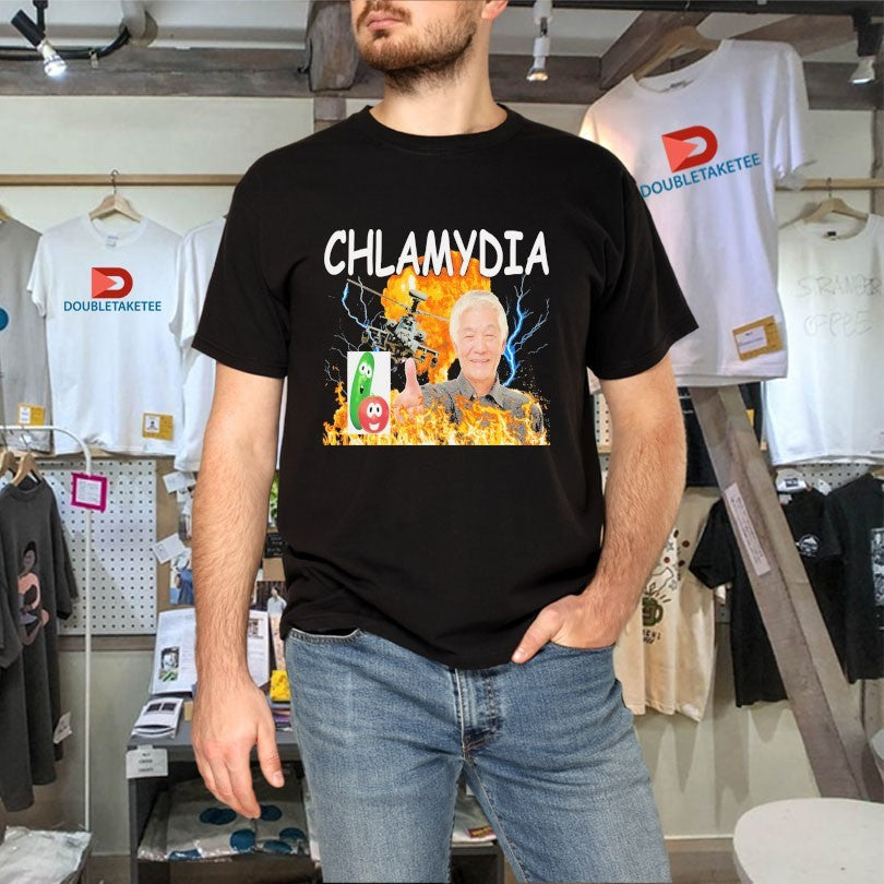 Official Chlamydia Flames Thumb Shirts Unisex , , , Long Sleeve Tee