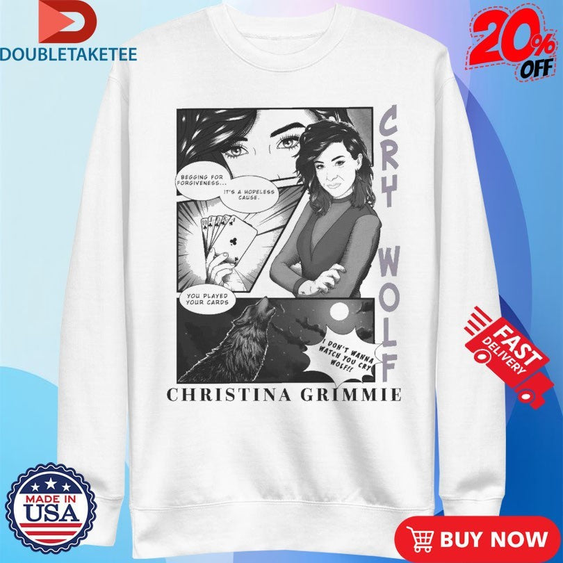 Official Christina Grimmie Cry Wolf Comic Shirts Unisex , , , Long Sleeve Tee