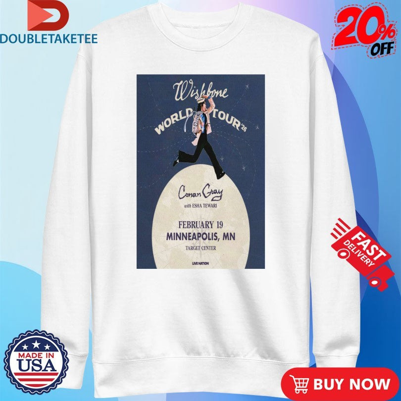 Official Conan Gray Minneapolis MN Feb 19 Target Center 2026 World Tour Shirts Unisex , , , Long Sleeve Tee