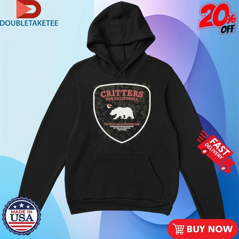 Official Critical Role Foundation Critters For California LA Fire Relief Bear s Unisex , , , Long Sleeve Tee