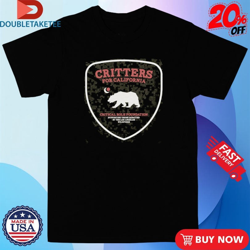Official Critical Role Foundation Critters For California LA Fire Relief Bear s Unisex , , , Long Sleeve Tee
