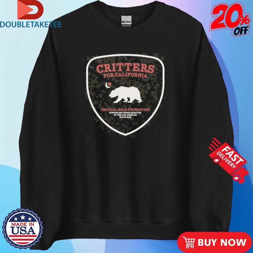 Official Critical Role Foundation Critters For California LA Fire Relief Bear s Unisex , , , Long Sleeve Tee
