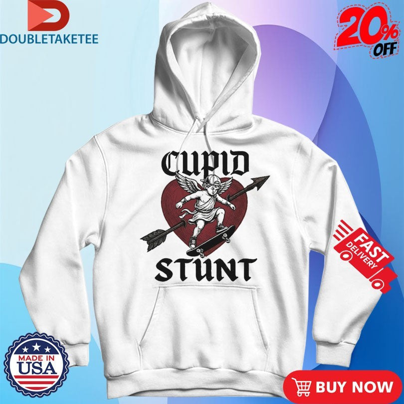Official Cupid Stunt Cupid Arrow Heart Skateboard Shirts Unisex , , , Long Sleeve Tee