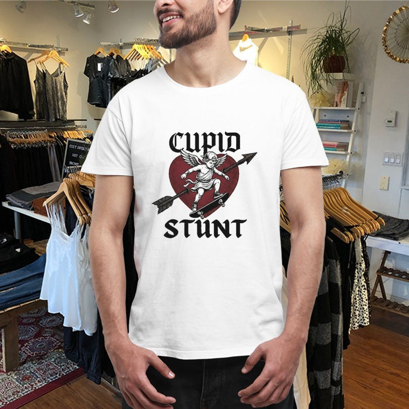 Official Cupid Stunt Cupid Arrow Heart Skateboard Shirts Unisex , , , Long Sleeve Tee
