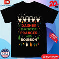 Official Dasher Dancer Prancer Bourbon Christmas Holiday Santa Unisex , , , Long Sleeve Tee