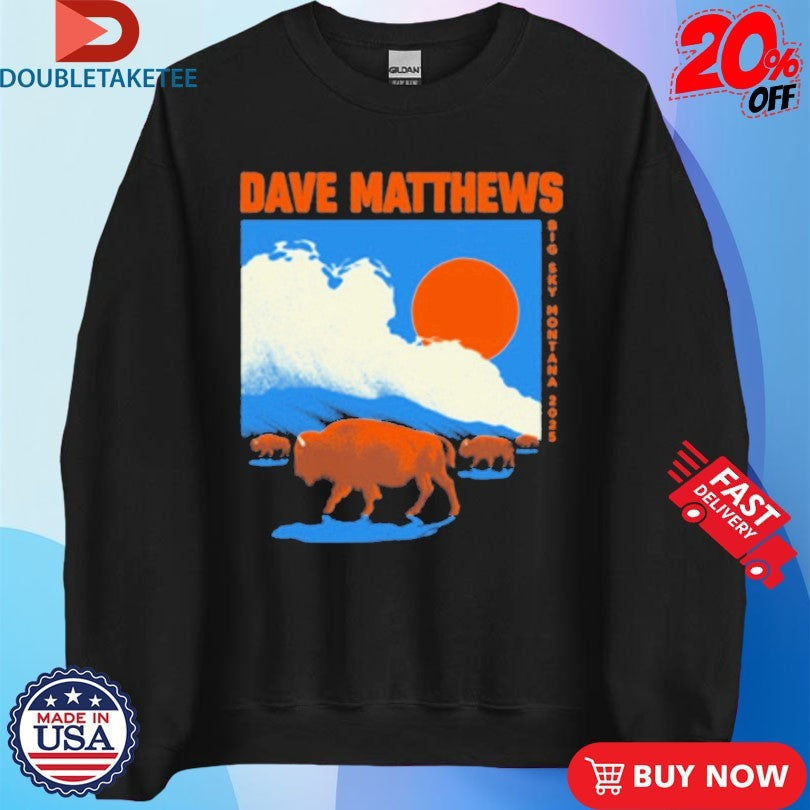 Official Dave Matthews Band Big Sky Motana Event 2025 Bison Shirts Unisex , , , Long Sleeve Tee