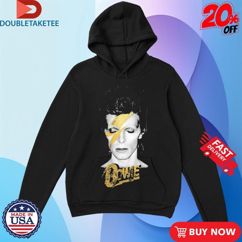 Official David Bowie Aladdin Sane Gold Bolt Shirts Unisex , , , Long Sleeve Tee