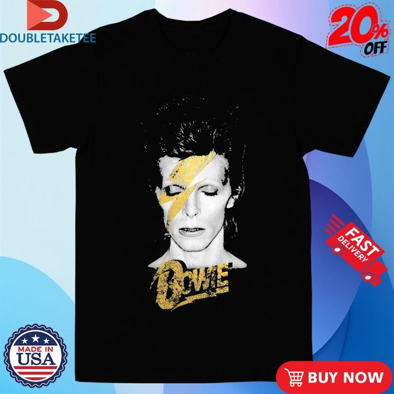 Official David Bowie Aladdin Sane Gold Bolt Shirts Unisex , , , Long Sleeve Tee