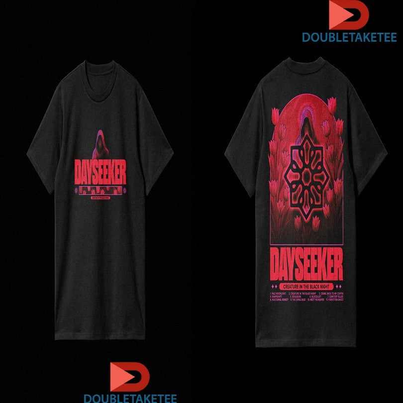 Official Dayseeker Creature In The Black Night Tracklist Shirts Unisex , , , Long Sleeve Tee