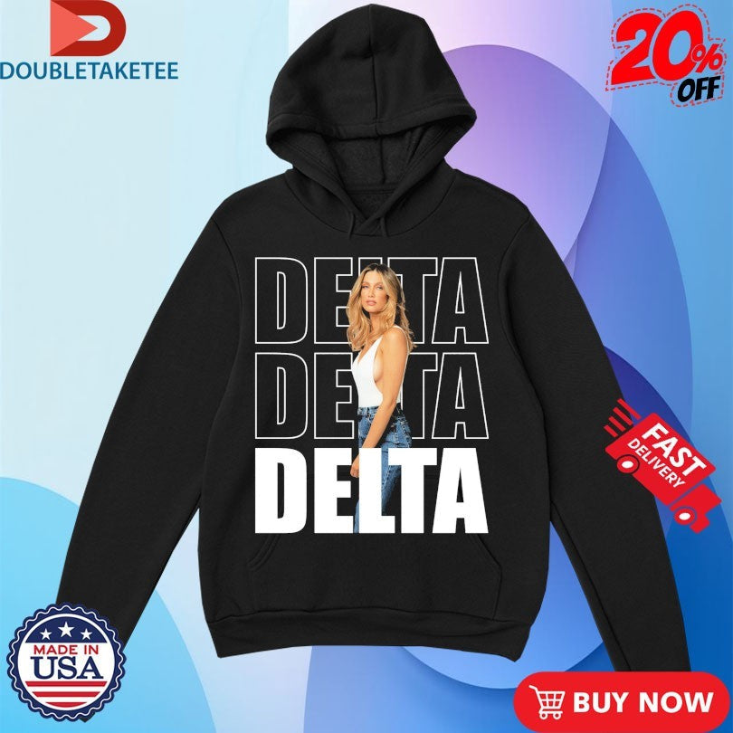 Official Delta Goodrem Delta Repeat Logo Shirts Unisex , , , Long Sleeve Tee