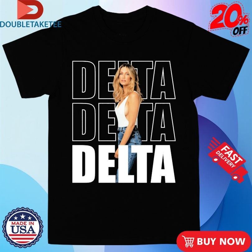 Official Delta Goodrem Delta Repeat Logo Shirts Unisex , , , Long Sleeve Tee
