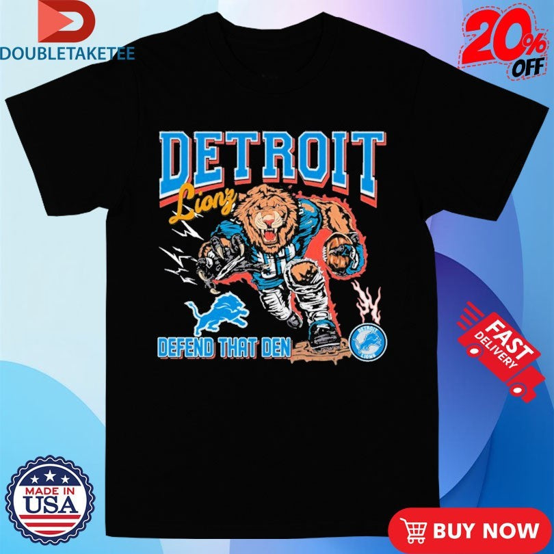 Official Detroit Lions Defend That Den Mascot Shirts Unisex , , , Long Sleeve Tee