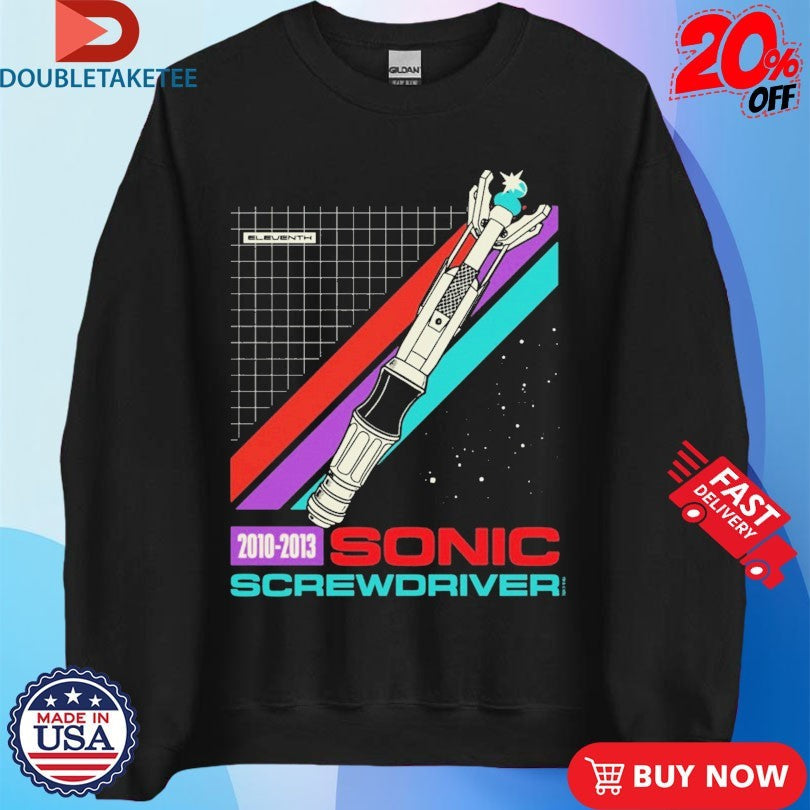 Official Doctor Who Sonic Screwdriver Eleventh Shirts Unisex , , , Long Sleeve Tee