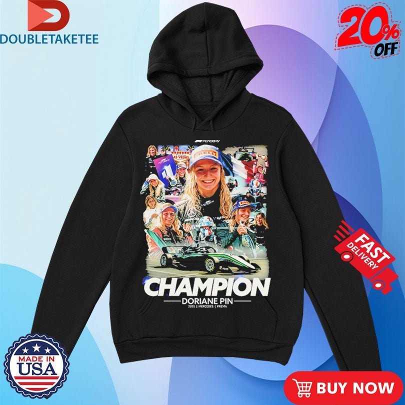 Official Doriane Pin The Champion F1 Academy Champion 2025 Mercedes Prema Shirts Unisex , , , Long Sleeve Tee