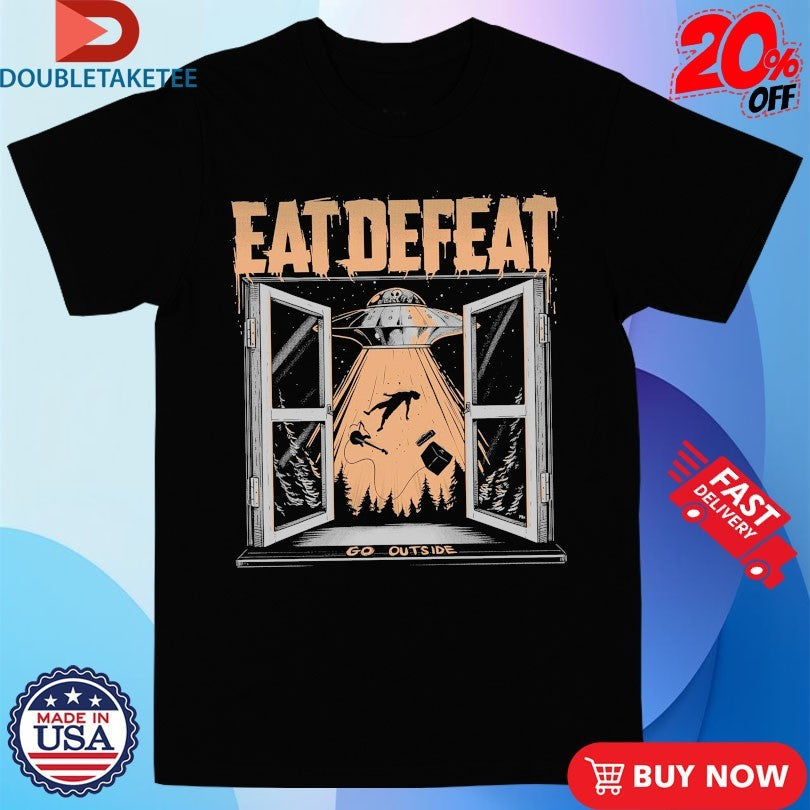 Official Eat Defeat Go Outside UFO Shirts Unisex , , , Long Sleeve Tee