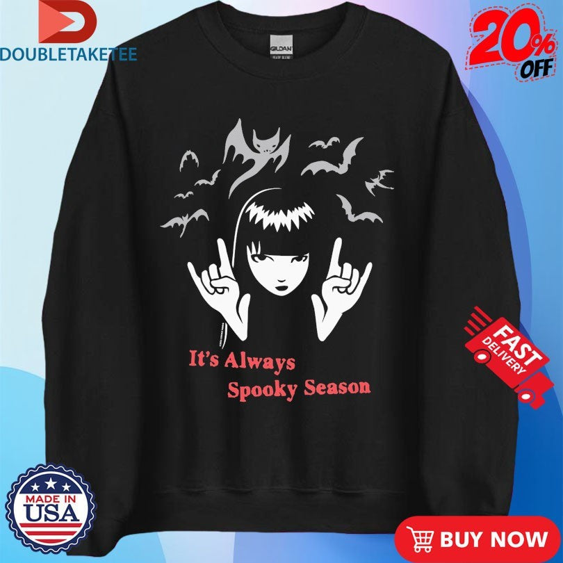 Official Emily The Strange It’s Always Spooky Season Shirts Unisex , , , Long Sleeve Tee