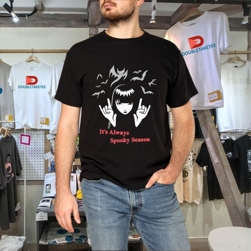 Official Emily The Strange It’s Always Spooky Season Shirts Unisex , , , Long Sleeve Tee