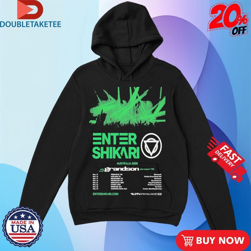 Official Enter Shikari Tour 2026 Australian Shirts Unisex , , , Long Sleeve Tee