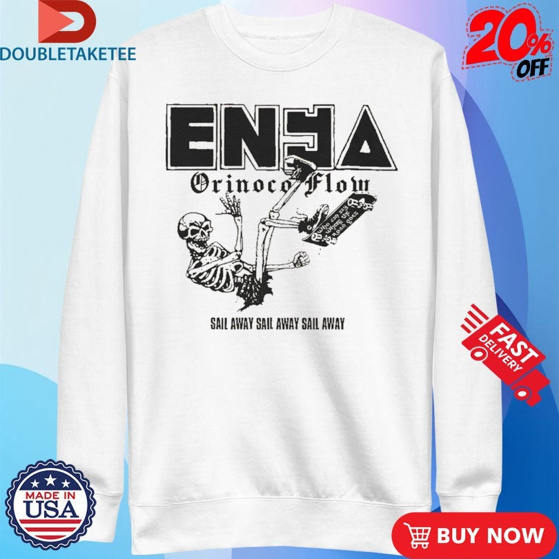 Official Enya Orinoco Flow Sail Away JFA Punk Skeleton Skate Shirts Unisex , , , Long Sleeve Tee