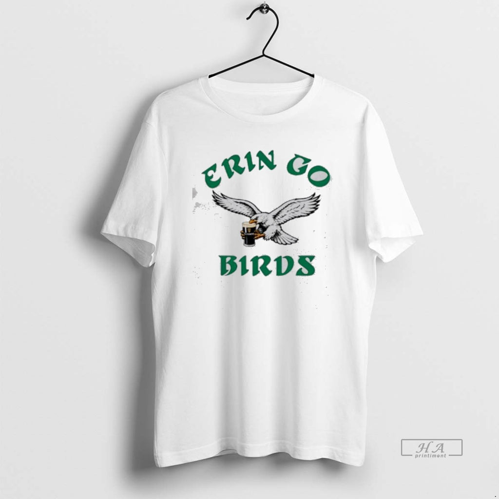 Official Erin Go Birds Eagle Holding A Guinness