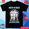 Official Freddie Freeman Dave Roberts And Mookie Betts Los Angeles Dodgers Back To Back World Series Champions 2024 2025 Trophies Signatures Shirts