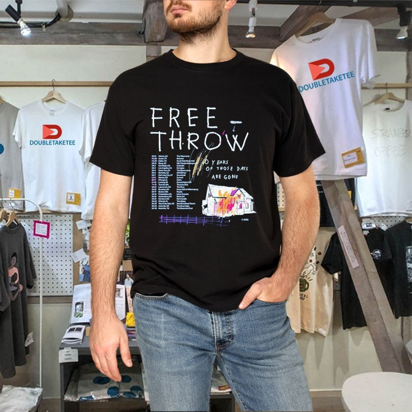 Official Free Throw 10 Years Of Those Days Are Gone Anniversary Tour 2025 Home Shirts Unisex , , , Long Sleeve Tee