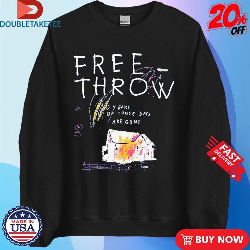 Official Free Throw 10 Years Of Those Days Are Gone Shirts Unisex , , , Long Sleeve Tee