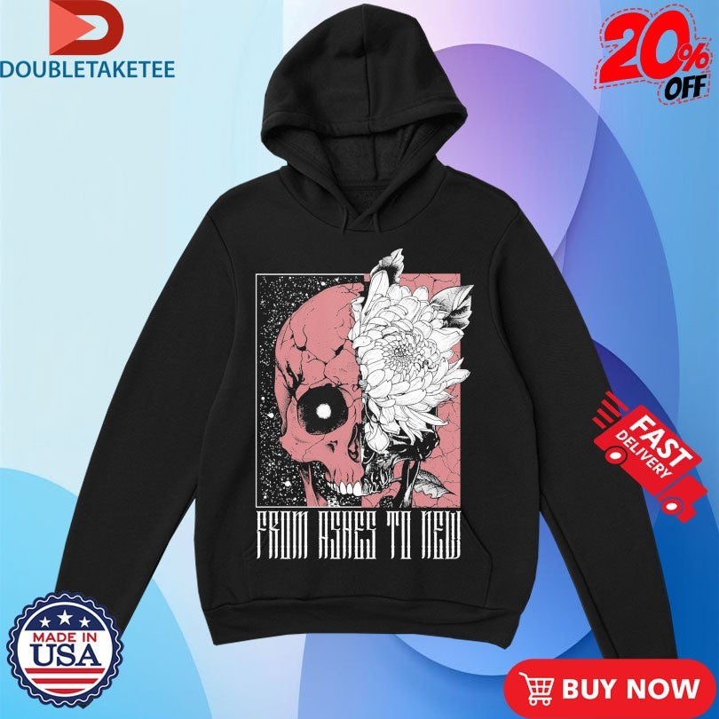 Official From Ashes To New Deadbloom Skull Flower Shirts Unisex , , , Long Sleeve Tee