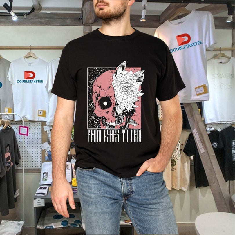 Official From Ashes To New Deadbloom Skull Flower Shirts Unisex , , , Long Sleeve Tee