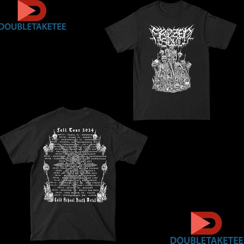 Official Frozen Soul Cold School Death Metal Fall Tour 2024 Shirts Unisex , , , Long Sleeve Tee