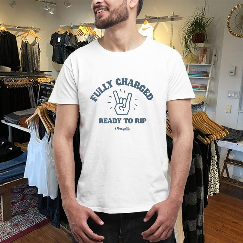 Official Fully Charged Ready To Rip Dirty Mo Media Shirts Unisex , , , Long Sleeve Tee