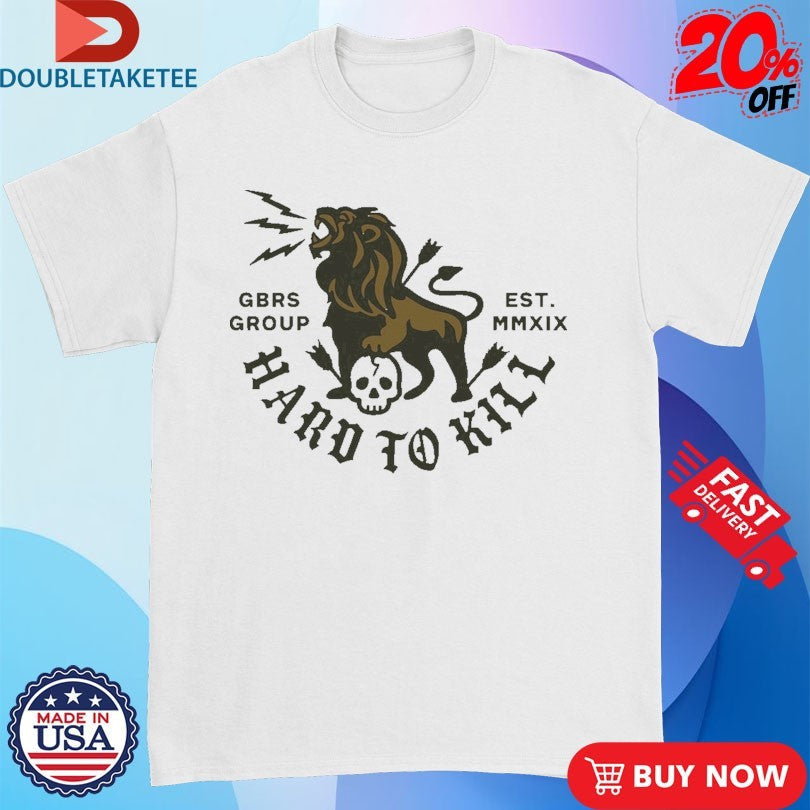 Official GBRS Group Hard To Kill Lion &amp; Skull Shirts Unisex , , , Long Sleeve Tee