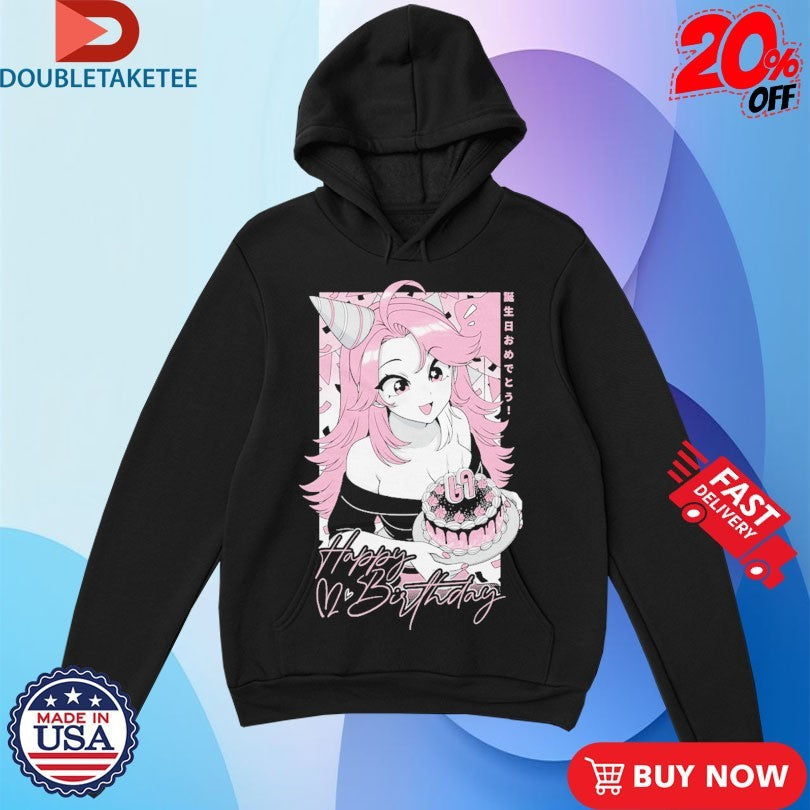 Official Gamersupps Happy Birthday Girl Anime Waifu Shirts Unisex , , , Long Sleeve Tee