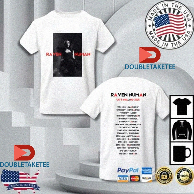 Official Gary Numan Raven Numan UK &amp; Ireland Tour 2025 Photo Shirts Unisex , , , Long Sleeve Tee